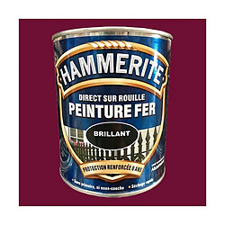 HAMMERITE Peinture Fer Direct sur Rouille Rouge Basque Brillant