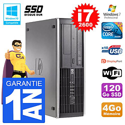 PC HP 6200 SFF Intel i7-2600 RAM 4Go SSD 120Go Graveur DVD Wifi W7 · Occasion 