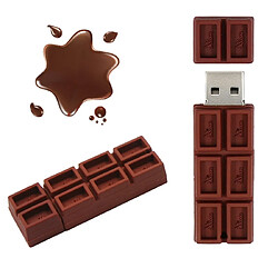 Wewoo Clé USB MicroDrive 8 Go USB 2.0 Creative Chocolate U Disk