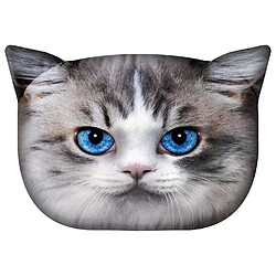 Coussin design et câlin avec motif de chat Luna Coussin décoratif avec fermeture éclair cachée Bertoni