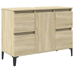 vidaXL Meuble d'évier chêne sonoma 80x33x60 cm bois d'ingénierie