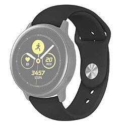 Wewoo Bracelet pour montre connectée Galaxy Watch Active 2 Smart couleur unie de poignet en siliconeTaille S Noir