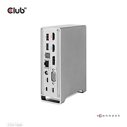 Club 3D CLUB3D CSV-1568 station d'accueil USB 3.2 Gen 2 (3.1 Gen 2) Type-C Métallique