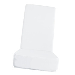 Housse De Chaise De Salle à Manger Extensible Longue Chaise Arrière Couvre Protecteur Blanc