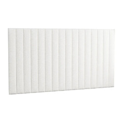 Panneaux muraux tête de lit - 220 cm - Tissu bouclette - Blanc - GONDA de Pascal Morabito