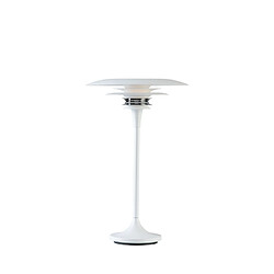 BELID DaVinci 30cm Lampe de Table Moderne Blanc Plat, Interrupteur sur Cordon 1x G9