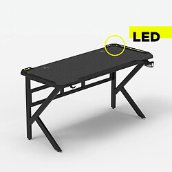 Avis EGLI Bureau de jeu ergonomique à LED en carbone avec porte-gobelet 120x60 Sportbot LED 120 | Couleur: Noir