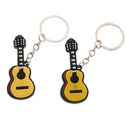 2pcs musique porte-clés sac pendentif voiture porte-clés cadeau guitare classique