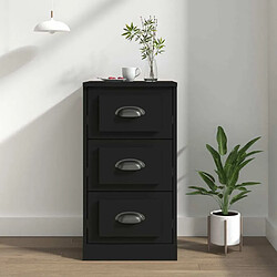 Maison Chic Buffet,Meuble de Rangement,commode pour salon,Cuisine noir 36x35,5x67,5 cm bois d'ingénierie -MN60795