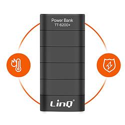 LinQ Batterie de secours 6000 mAh Compact Noir pas cher