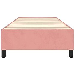 Sommier à lattes,Cadre à lattes de lit pour Adulte Rose 100x200 cm Velours -MN94973 pas cher