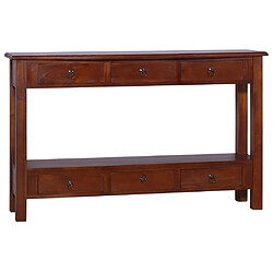 vidaXL Table console Marron classique 120x30x75cm Bois d'acajou massif