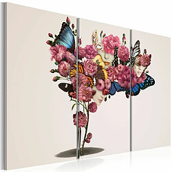 Paris Prix Tableau Imprimé Papillons, Fleurs & Carnaval 60 x 90 cm