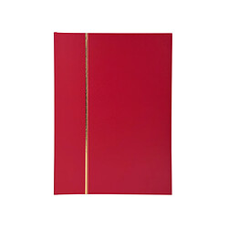 Ac-Deco Album de timbres en simili-cuir 32 pages - 16,5 x 22,5 cm - Rouge