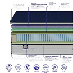 Acheter Morphea France Pack Victory - Matelas Hybride Luxe VICTORIA 160x200x30cm, oreillers MEMORY de forme 30x50cm - Morphea