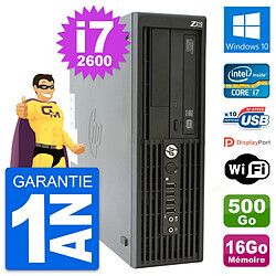 PC HP WorkStation Z210 SFF Core i7-2600 RAM 16Go Disque 500Go Windows 10 Wifi - Occasion