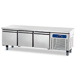 VIRTUS GROUP Soubassement Réfrigéré avec 3 Tiroirs 1/1 pour Appareils de Cuisson 700, L1600 mm - Virtus 