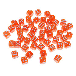 50 pièces à 6 faces dés dés numérique party party bar jeu de cartes accessoires orange pas cher