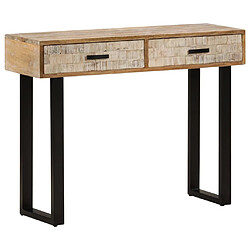 vidaXL Table console 100x30x75 cm Bois de manguier massif 