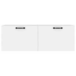 Maison Chic Armoire murale,Meuble de Rangement,Armoire Suspendue Blanc 100x36,5x35 cm Bois d'ingénierie -MN94506 pas cher