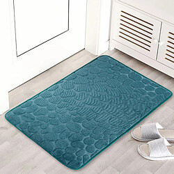 LUUCOZK Tapis de bain antidérapants absorbants à séchage rapide, tapis de décoration de salle de bain-vert clair-50x80cm 