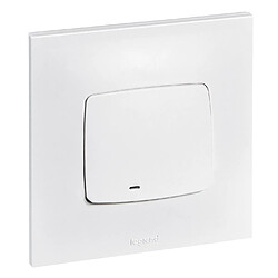 Legrand Interrupteur ou va-et-vient 10 AX lumineux avec voyant fourni Neptune - blanc