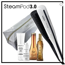 L'Oreal Professionnel L'Oréal Pro Steampod 3.0 Lisseur + Crème Epais 150 ml + Sérum 50 ml + Huile Mythic Oil 100ml + Shampoing Mythic Oil 250ml + Trousse 