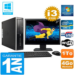 PC HP Compaq 8300 SFF Core I3-2120 Ram 4Go Disque 1 To Wifi W7 Ecran 27" · Occasion 