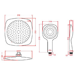 Aurlane Colonne de douche thermostatique