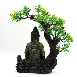 Délicat Artisanat Résine Zen Bouddha Statue Aquarium Repaire Bocal À Poissons Paysage Scène de Poissons Cachette Réservoir de Bureau À Domicile Décor pas cher