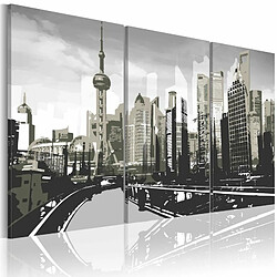 Paris Prix Tableau Imprimé Shanghai Gris 80 x 120 cm 