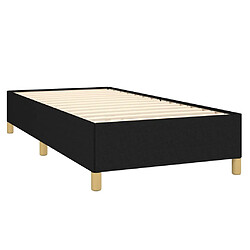 Avis vidaXL Sommier à lattes de lit avec matelas Noir 100x200 cm Tissu