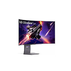 ECRAN LG 45" gaming Noir 21:9 OLED 0,03ms 240Hz UWQHD 3440x1440 Incurvé 275cd/m2 2xHDMI DP 3xUSB 3.0 Pied réglable inclin Orientation Hexagone Lumineux