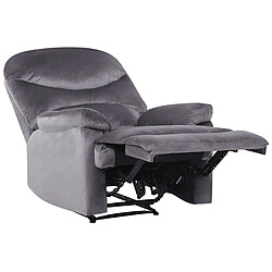 Beliani Fauteuil Velours Gris ESLOV pas cher