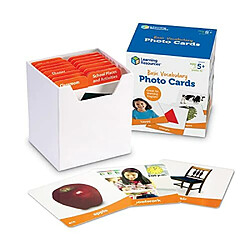 Learning Resources cartes photo de vocabulaire de base, apprentissage du vocabulairephonAtique, jeux Aducatifs pour enfants, 156 cartes, A partir de 5 ans 