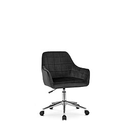 Vivaldi Fauteuil Pivotant FABIO Noir Velours