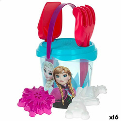 Set de jouets de plage Frozen Elsa & Anna Ø 18 cm (16 Unités) 