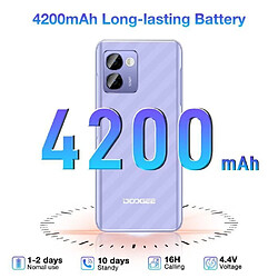 Avis NC Telephone portable Smartphone DOOGEE N50PRO 20+256Go,Octa Core-Android 13 6.52" 4200mAh 50+2MP Double SIM Widevine L1- Violet