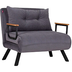 Hanah Home Fauteuil convertible en tissu Sando gris.