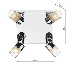 Acheter Lumière Plaque Chrome Poli IP44, 4x G9