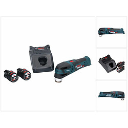 Bosch GOP 12V-28 Professional Découpeur-ponceur sans fil Starlock Brushless + 2x Batteries 3,0 Ah + Chargeur