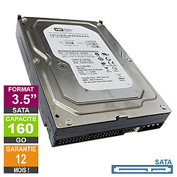 Disque Dur 160Go SATA 3.5 Western Digital WD1600AAJS-08WAA0 7200rpm 8Mo