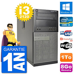 PC Tour Dell 7010 Intel Core i3-2120 RAM 8Go Disque Dur 1To Windows 10 Wifi · Occasion 