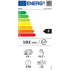 Lave-vaisselle 60cm 12c 48db f tout intégrable - smv25ax00e - BOSCH