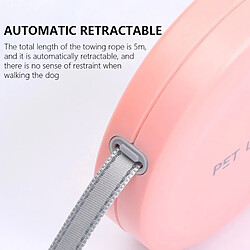 Avis Universal Cinq mètres de laisse pour chien auto retractable animal de compagnie promenade en plein air laisse pour conduire le chien à courir extension de la traction du petit chien traction