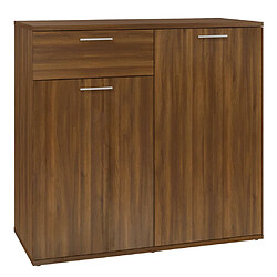 vidaXL Buffet Chêne marron 80x36x75 cm Bois d'ingénierie