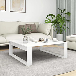 vidaXL Table basse Blanc 100x100x35 cm Bois d’ingénierie