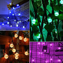 BESTA 50 LED Guirlande Lumineuse Solaire Extérieure, 7M Coloré Guirlande Lumineuse Boule de Cristal Extérieure, Imperméable à l'eau Changement de Couleur Guirlande Lumineuse Éclairage pour Jardin Arbres Patio Balcon Fête d'Halloween