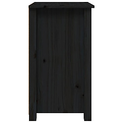 Acheter vidaXL Table de chevet Noir 40x35x61,5 cm Bois de pin massif