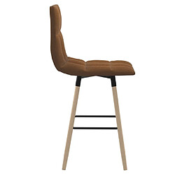 Avis vidaXL Tabouret de bar Marron Tissu